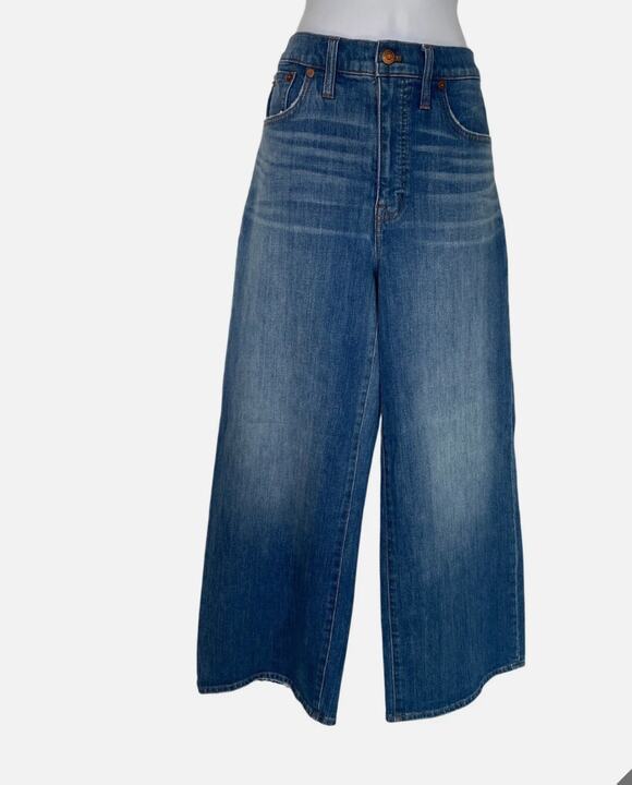Madewell Denim - Madewell Wide Leg Cropped Jeans Size 28